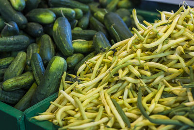 Close-up of vegetables for sale at market stall