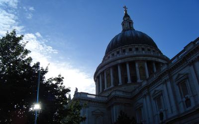 Low angle view of building against sky