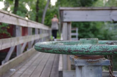 Close-up of wooden plank