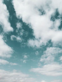 Low angle view of clouds in sky