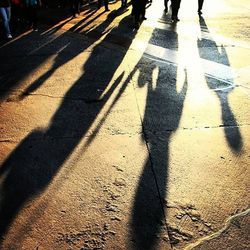 Shadow of person on wall