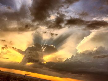 Cloudy sky at sunset