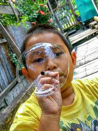 Close-up portrait of boy