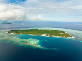 Aerial view of sea against sky