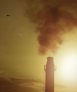 Low angle view of sky at sunset