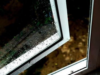 Close-up of wet window