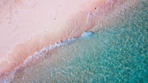 High angle view of a beach in the maldives 