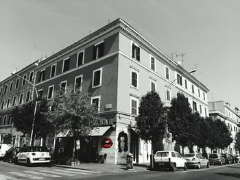 View of buildings along road