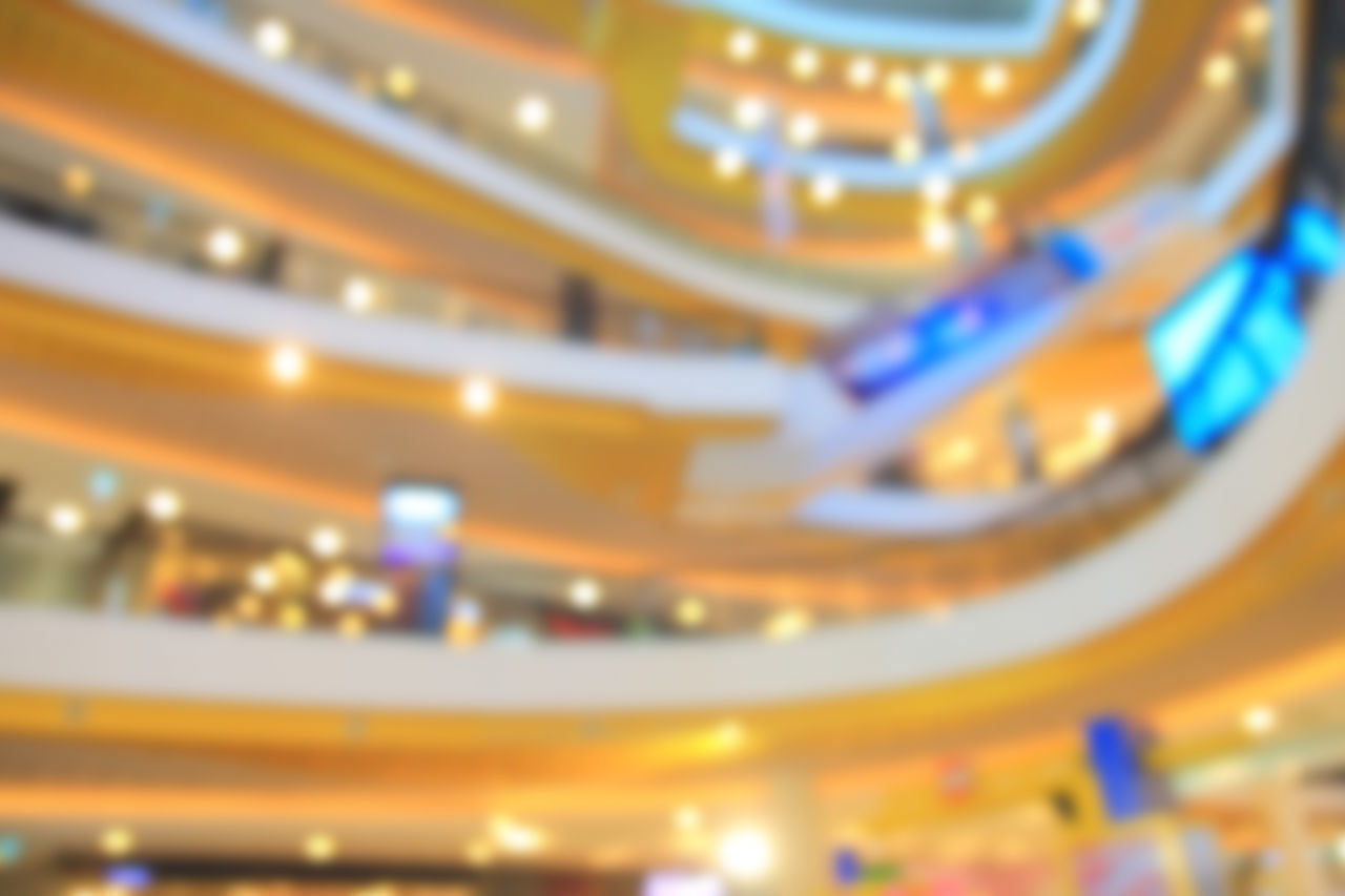 Background; blur; blurred; bokeh; business; buy; buyer; choice; closeup; colorful; commerce; concept; consumer; consumerism; convenience; corridor; customer; elevator; escalator; family; grocery; ground; high; hypermarket; indoor; interior; lifestyle; lif