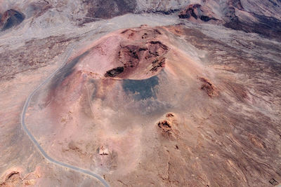 High angle view of rock formations