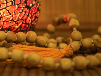 Close-up of wicker basket