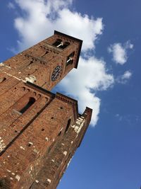 Low angle view of old building against sky