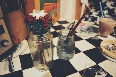 Close-up of food on table