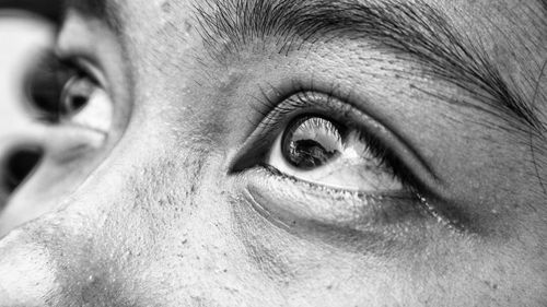Close-up of man eyes
