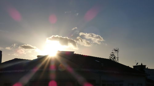 Low angle view of sky at sunset