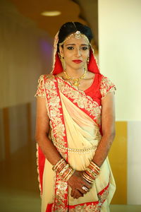 Portrait of young bride