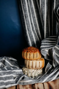 Close-up of cake on table