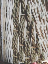 Full frame shot of wicker basket