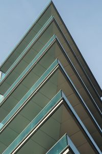 Low angle view of modern building against sky