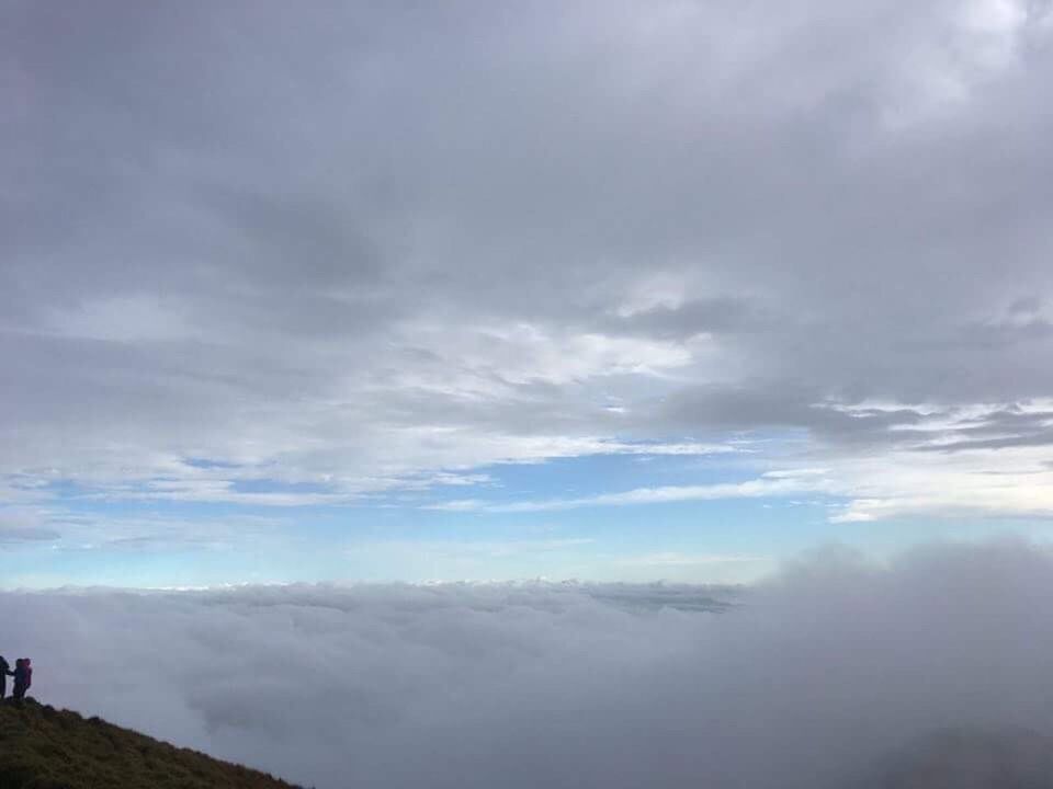 SCENIC VIEW OF CLOUDS OVER MOUNTAIN AGAINST SKY