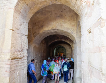 Group of people in front of building