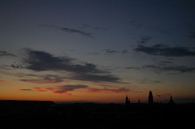 Silhouette of trees at sunset