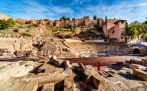 View of old ruins against sky