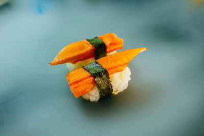 Close-up of sushi in plate