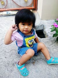 Portrait of cute girl