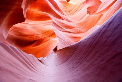 Low angle view of rock formations in desert