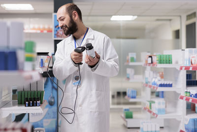 Female doctor standing in laboratory