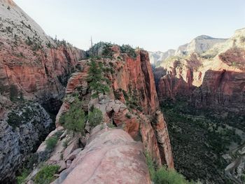 Rock formations on landscape