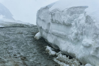 Scenic view of frozen sea