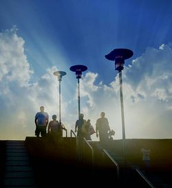 Street light against sky