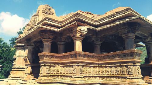 Low angle view of building against sky