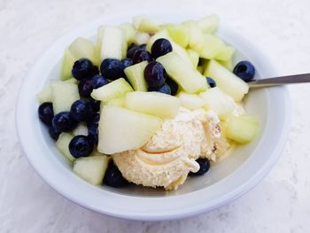 Close-up of breakfast served in bowl