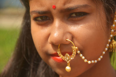 Close-up portrait of girl