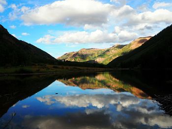 Scenic view of calm lake