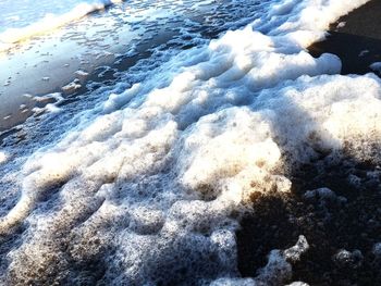 Scenic view of sea during winter