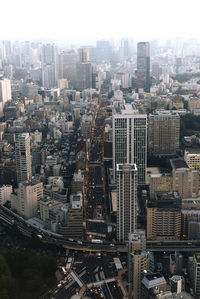 High angle view of cityscape