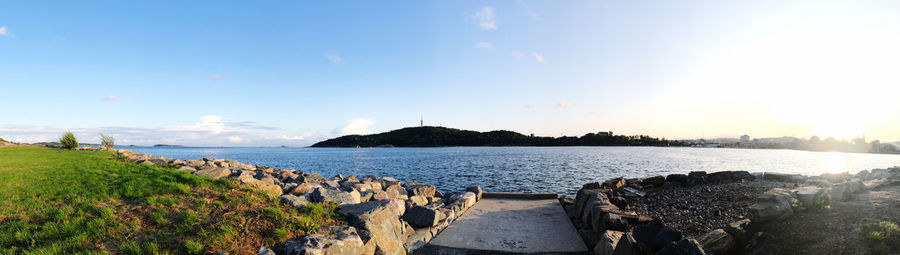 Panoramic view of sea against sky