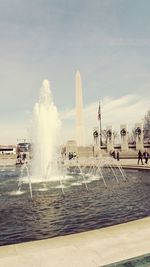 Tourists in water