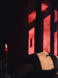 Close-up of red light