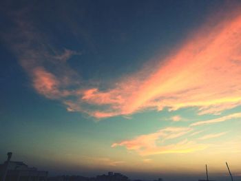 Low angle view of sky during sunset