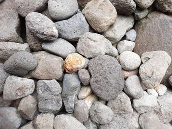 High angle view of stones