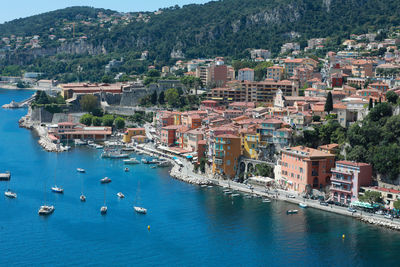 High angle view of townscape