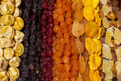 Sugared sweet fruits closeup,armenia.