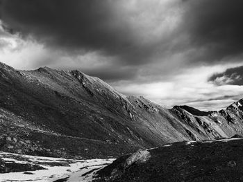 Scenic view of mountains against sky.