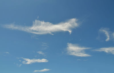 Low angle view of clouds in sky