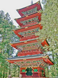 View of red house